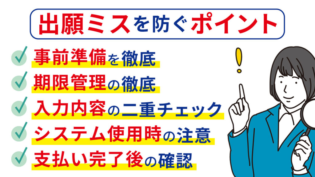 出願ミスを防ぐために押さえるべきポイント