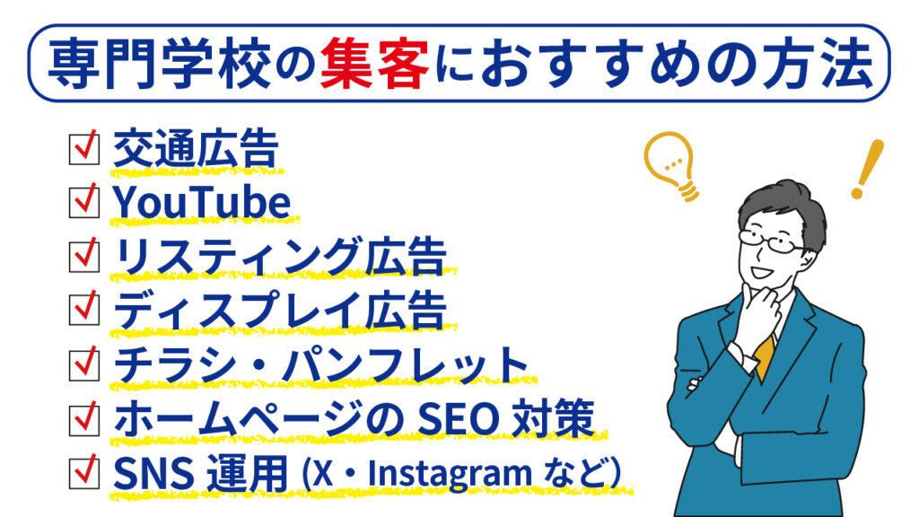 専門学校の集客におすすめの方法