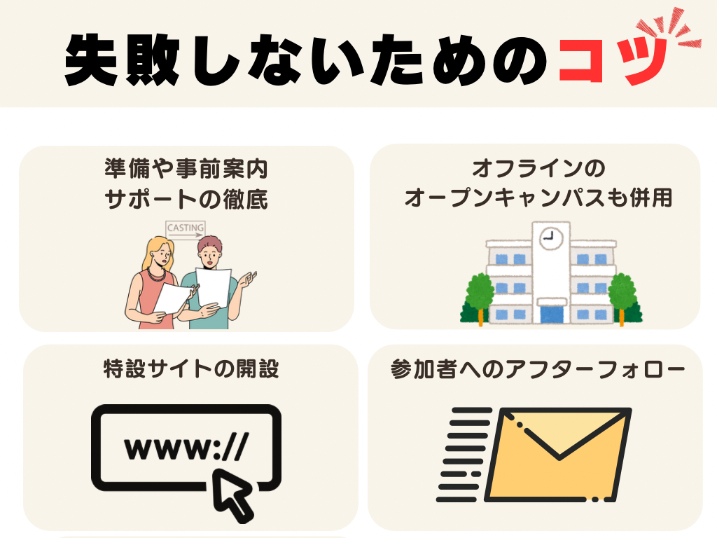 オンラインオープンキャンパスで失敗しないためのコツ