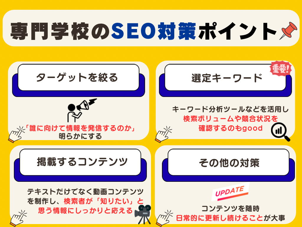 専門学校のSEO対策ポイント